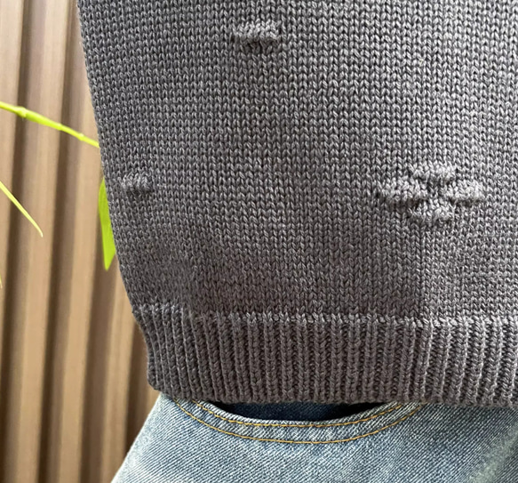 綿  丸首  ニットベスト 秋冬 ゆったりオーバーサイズ 綿毛糸 アンサンブル 重ね着 おしゃれ ノーカ 12枚目の画像