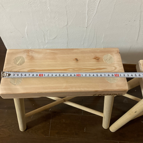 送料込○ゴルゴン&ゾーラ兄弟チェア座面にヒノキ一枚板を使用 椅子