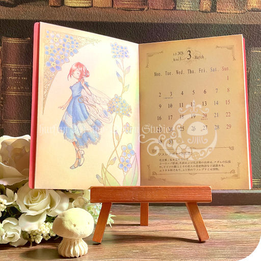 受注製作】2026 アンティーク洋書風カレンダー カレンダー hnrfxm