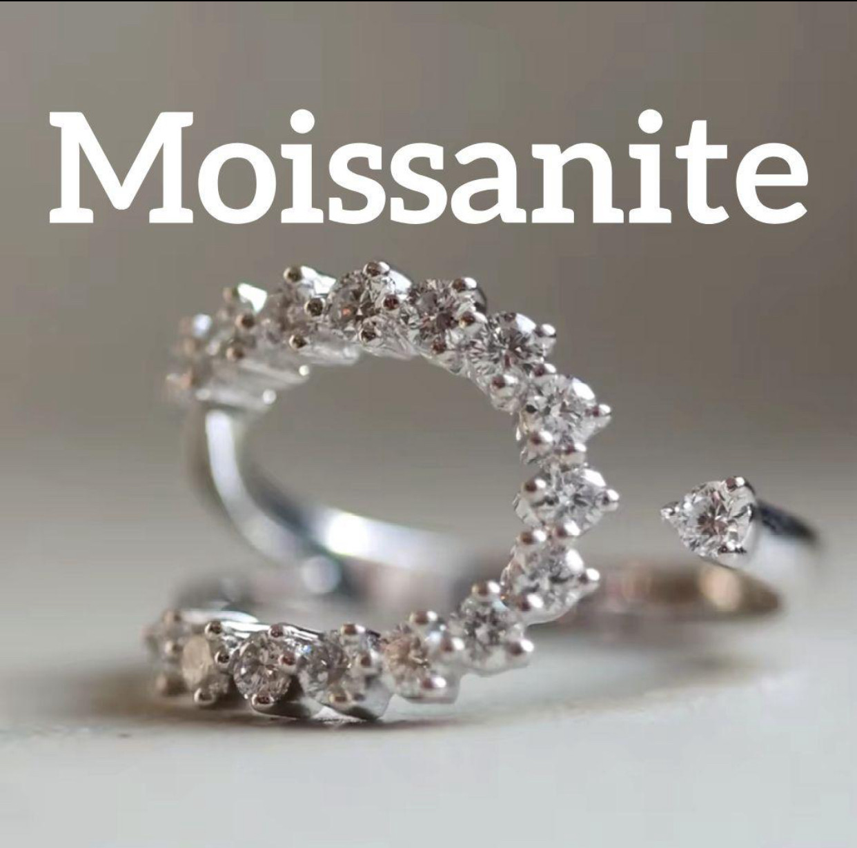 最高品質 モアサナイト original オープンリング　0.78CT 11,020円