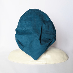 幅広ヘアバンド（コーデュロイ・ティール） 8枚目の画像