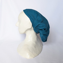 幅広ヘアバンド（コーデュロイ・ティール） 7枚目の画像