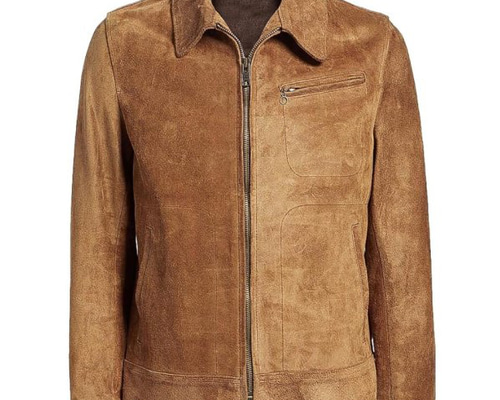 スエードレザージャケット Suede Leather Jacket with Shirt Collar シャツカラーのスエード