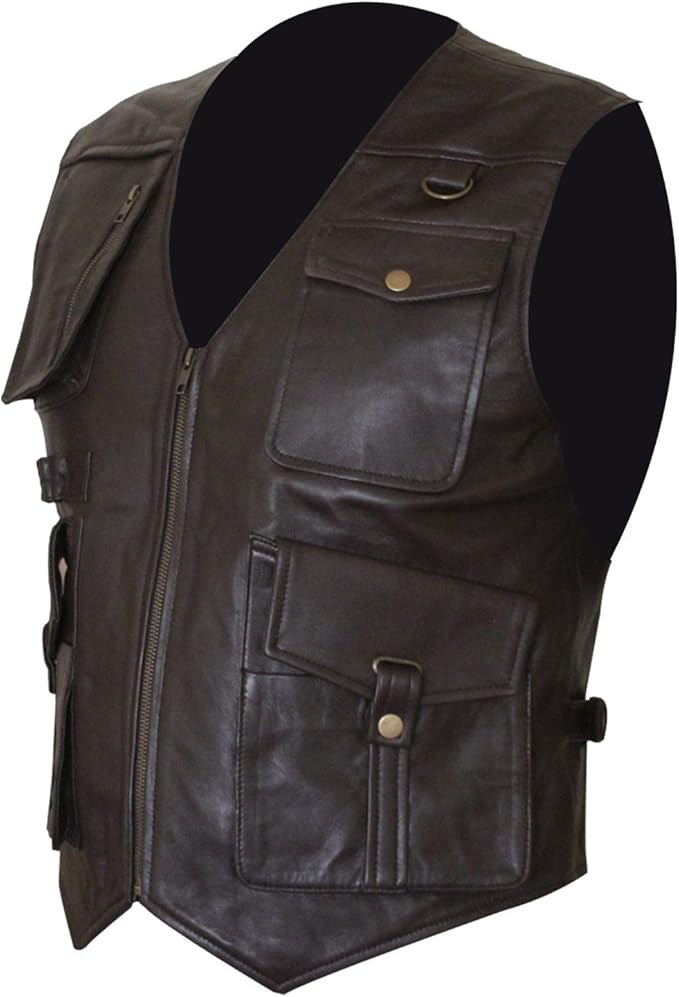 牛革4ポケットベスト Cow Leather 4 Front Pocket Vest