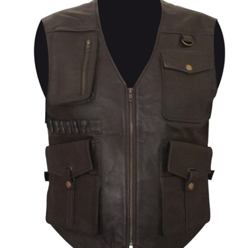 牛革4ポケットベスト Cow Leather 4 Front Pocket Vest ベスト（メンズ 