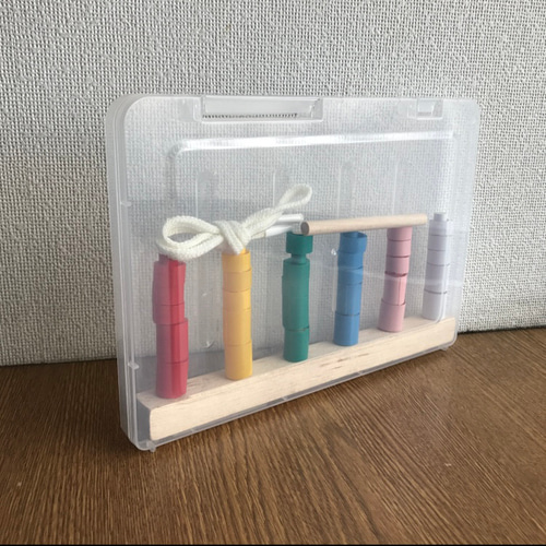 再販1426＊穴通し☆知育玩具＊手作り＊モンテッソーリ＊人気＊保育＊木