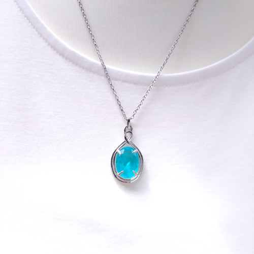 ✨ 人工パライバトルマリン ペンダント✨ SV925 *上質を知る大人に選ば