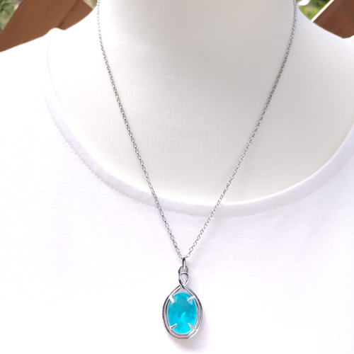 ✨ 人工パライバトルマリン ペンダント✨ SV925 *上質を知る大人に選ば