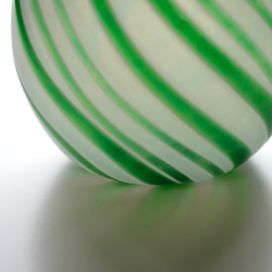 新緑ラインの楕円花入 3枚目の画像