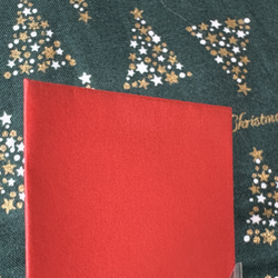 小さな難あり10％引！イタリア製　大人のクリスマス　小さめ『エンボス加工　きらきら箔押し　クリスマスツリー』～中紙付き～ 10枚目の画像