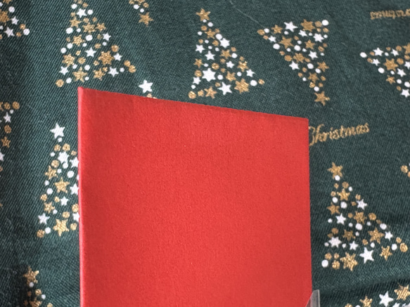 小さな難あり10％引！イタリア製　大人のクリスマス　小さめ『エンボス加工　きらきら箔押し　クリスマスツリー』～中紙付き～ 10枚目の画像