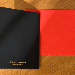 小さな難あり10％引！イタリア製　大人のクリスマス　小さめ『エンボス加工　きらきら箔押し　クリスマスツリー』～中紙付き～ 4枚目の画像