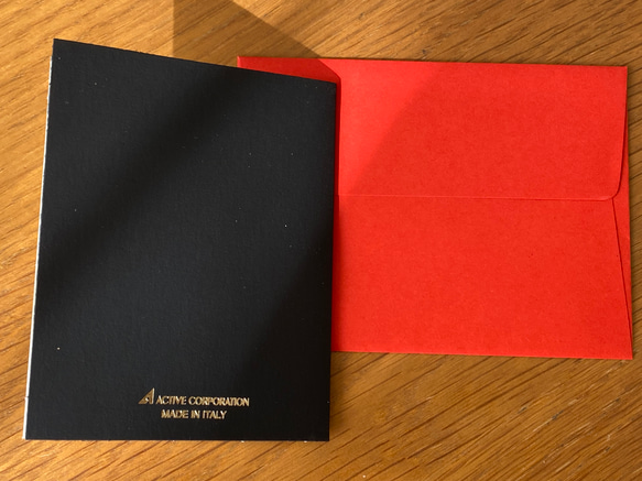 小さな難あり10％引！イタリア製　大人のクリスマス　小さめ『エンボス加工　きらきら箔押し　クリスマスツリー』～中紙付き～ 4枚目の画像