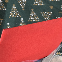 小さな難あり10％引！イタリア製　大人のクリスマス　小さめ『エンボス加工　きらきら箔押し　クリスマスツリー』～中紙付き～ 9枚目の画像