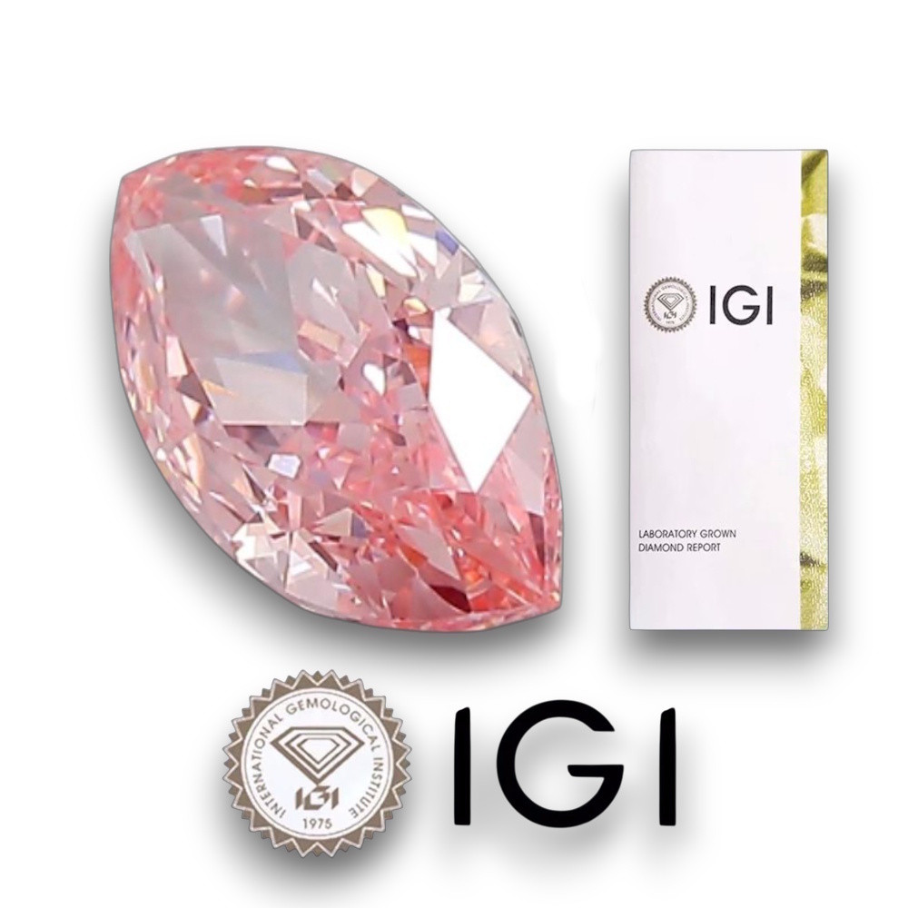 クラリティ1.04カラット Vvs2 F カラー ファンシービビッドピンク マーキス モディファイドエクセレントカット