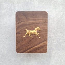 木製ジュエリーボックス】大人かわいい馬モチーフジュエリーケース