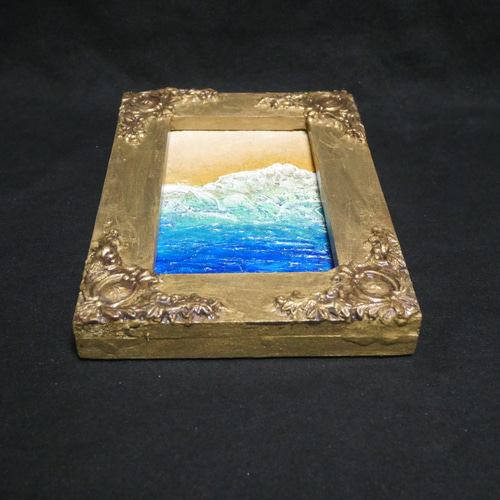 油絵 油彩 油彩画 絵 絵画 キャンバスパネル ミニ絵画【砂浜の海】 油絵 油彩 油彩画 絵 絵画 キャンバスパネル ミニ絵画【砂浜の海