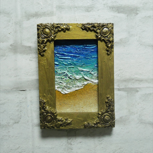 油絵 油彩 油彩画 絵 絵画 キャンバスパネル ミニ絵画【砂浜の海】 油絵 油彩 油彩画 絵 絵画 キャンバスパネル ミニ絵画【砂浜の海