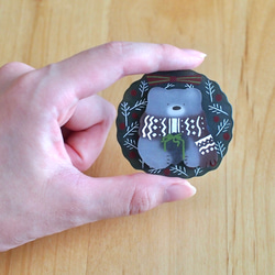 特集掲載◆ｸﾘｽﾏｽﾌﾞﾛｰﾁ◆クマさんからのプレゼント 6枚目の画像