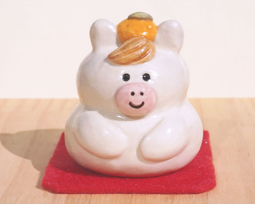♔おうまおせちと鏡餅♔ マスコット お正月 竜 ハンドメイド 粘土 人形　馬 午 223df11371002ffce85f60753eda23