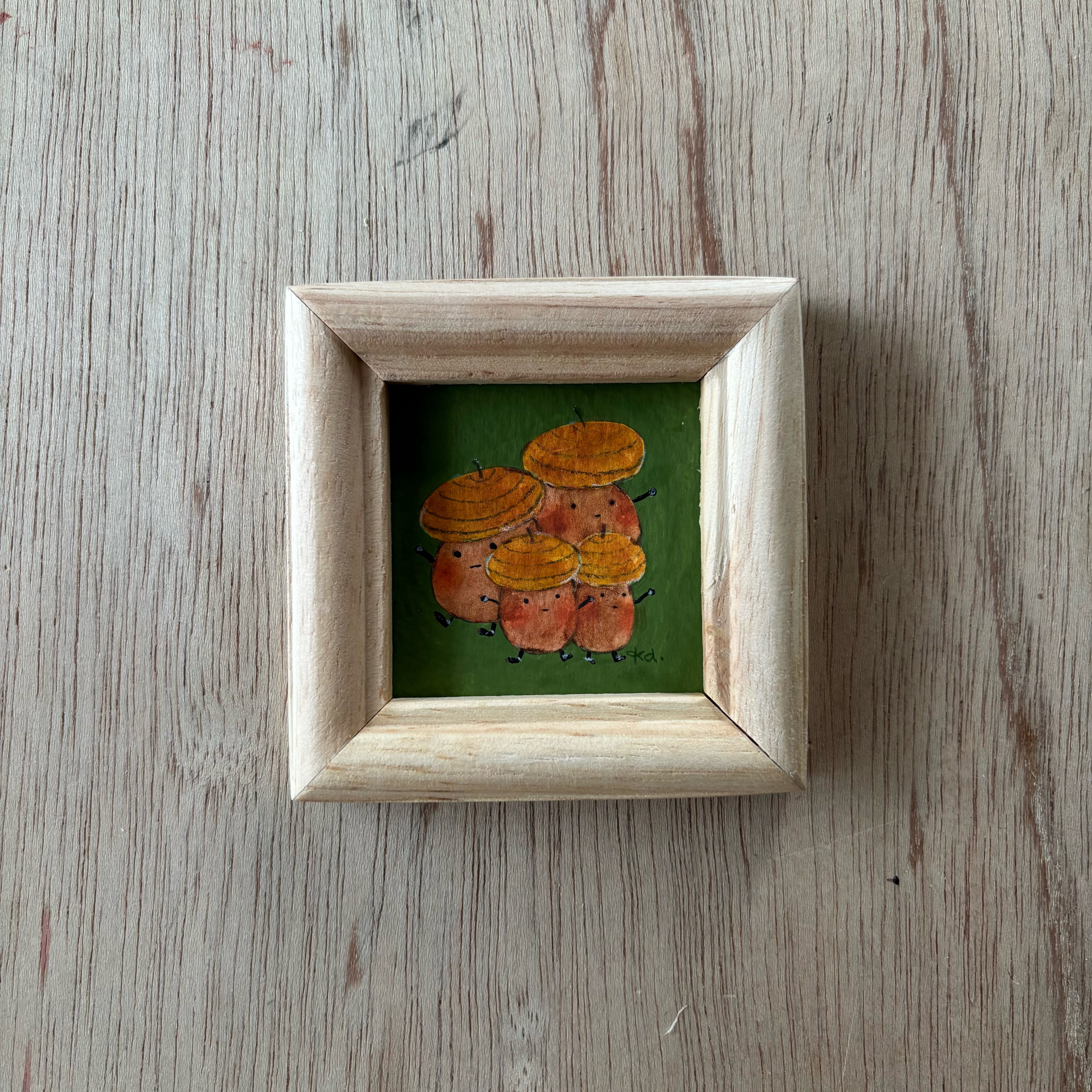 「どんぐりさん家族」ミニ額　原画