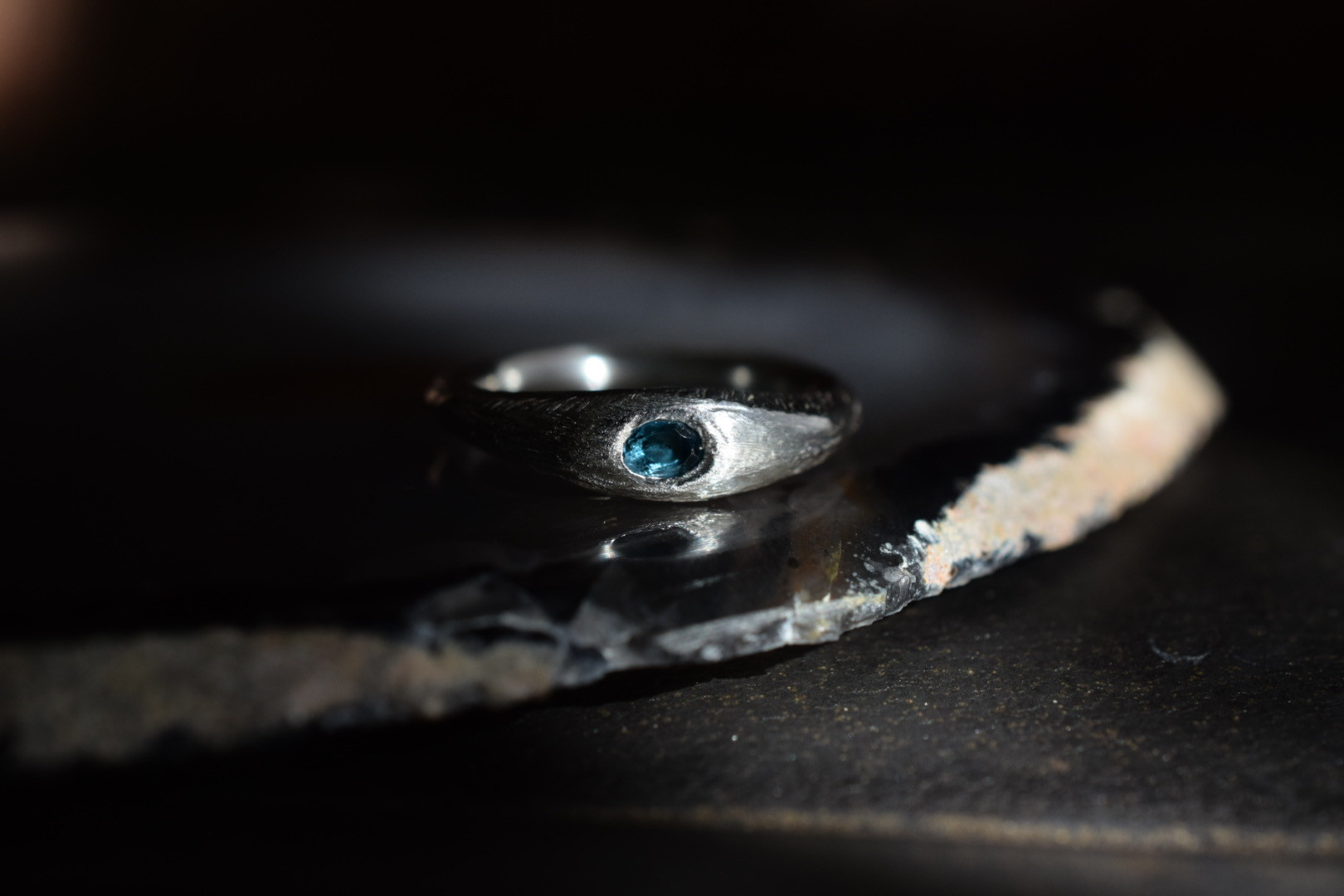 rock ring(ロンドンブルートパーズ)