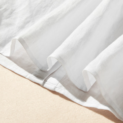 洗練された印象を叶える　大人のきれいめシャツブラウス  長袖ブラウス　リネン100％　ホワイト　250920-1 9枚目の画像