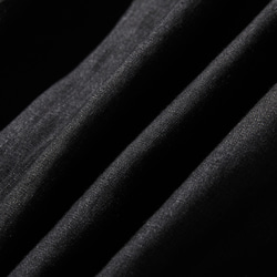 洗練された印象を叶える　大人のきれいめシャツブラウス 長袖ブラウス　リネン100％　ブラック　250920-2 11枚目の画像