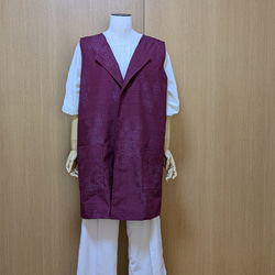 82 手染め大輔 着物リメイク 紬 ベストとパンツ L〜フリーサイズ 75 手