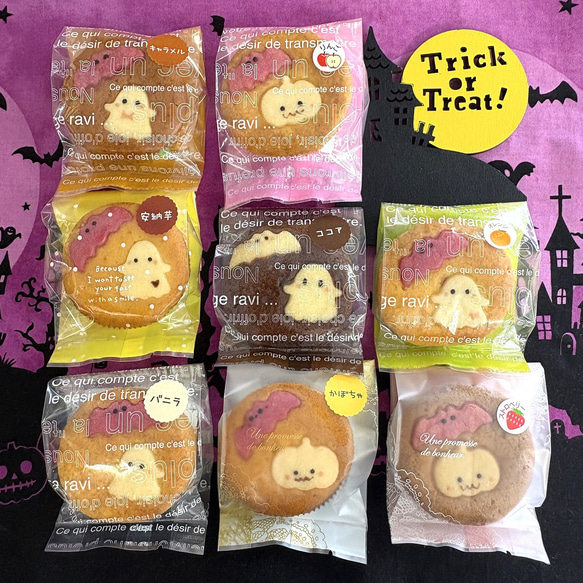 ハロウィンマドレーヌ【パルフェ】8個入り※バニラ完売のためランダムで8個 1枚目の画像