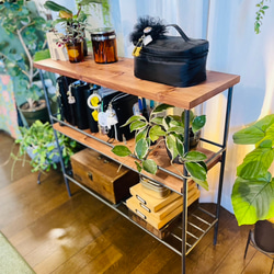 【送料無料】　アイアン3段ラック　オーダーメイド　ハンドメイド　男前家具　無骨 送料無料】アイアン3段ラックオーダーメイドハンドメイド男前家具無骨