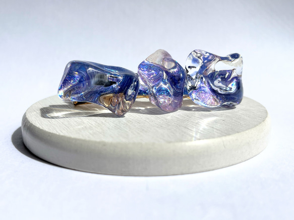 スターダスト・グリモアのヘアクリップ☆ / レジン / 水面 / 海 / 宇宙 1枚目の画像