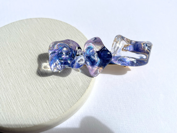 スターダスト・グリモアのヘアクリップ☆ / レジン / 水面 / 海 / 宇宙 9枚目の画像