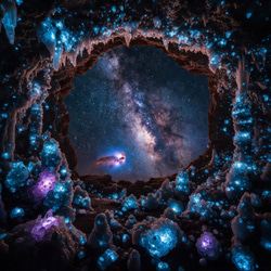 スターダスト・グリモアのヘアクリップ☆ / レジン / 水面 / 海 / 宇宙 4枚目の画像