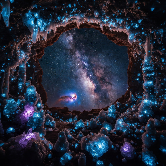 スターダスト・グリモアのヘアクリップ☆ / レジン / 水面 / 海 / 宇宙 4枚目の画像