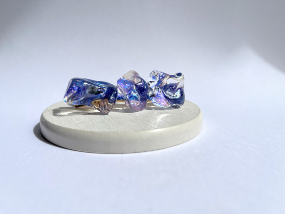 スターダスト・グリモアのヘアクリップ☆ / レジン / 水面 / 海 / 宇宙 2枚目の画像