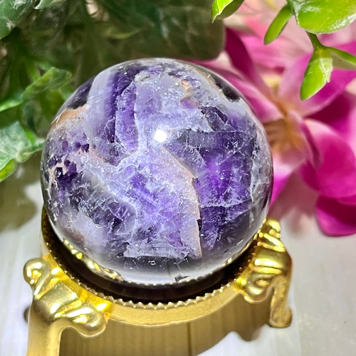 ピクチャーアメジスト　紫水晶　スフィア　ポリッシュ　タンブル ピクチャーアメジスト 紫水晶 スフィア ポリッシュ タンブル その他