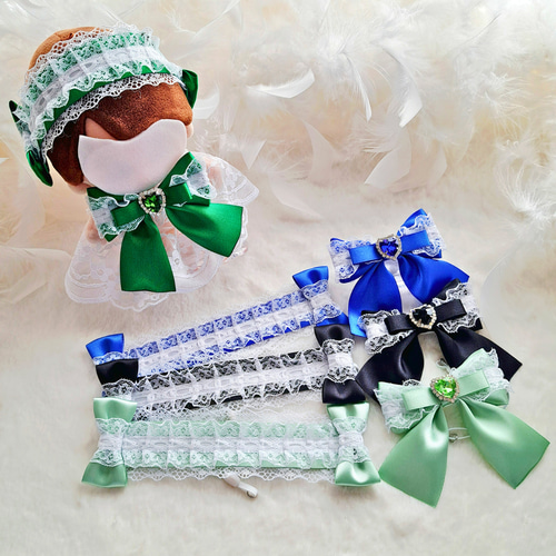 七草　いつぬい　ヘッドドレス＆リボン　３点 推し活グッズ ぬい用リボン ヘッドドレス ポンチョ 3点セット