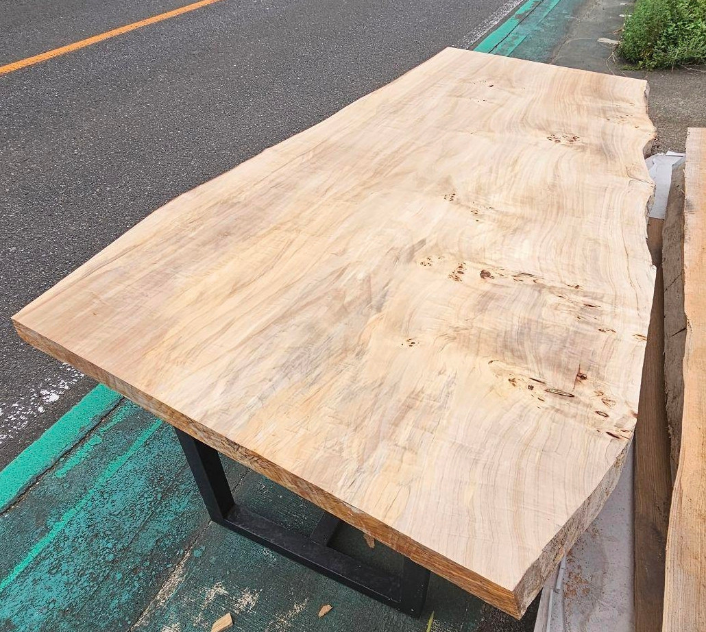 ポプラ　一枚板　最高級　ダイニング　テーブル　特大　リビング　栃　モンキーポッド ポプラ 一枚板 最高級 ダイニング テーブル 特大 リビング 栃