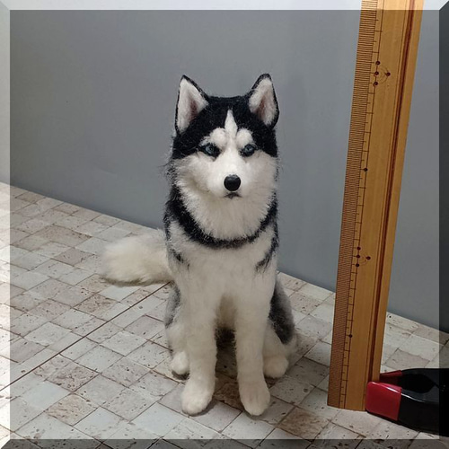 羊毛フェルト　シベリアンハスキー オーダー《受注製作》羊毛フェルト♡シベリアンハスキー