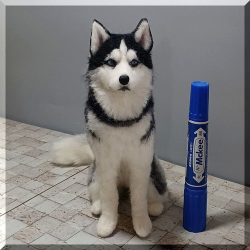 天使のそら★羊毛フェルト【シベリアンハスキー】【柴犬】犬　オーダー 天使のそら☆羊毛フェルト【シベリアンハスキー】【柴犬】犬 オーダー