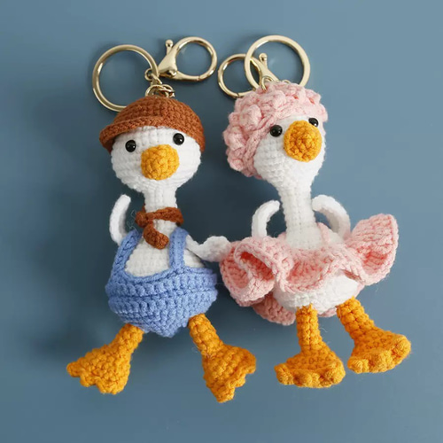 毛糸 手作り 編みぐるみ人形 キーホルダー バッグチャーム  