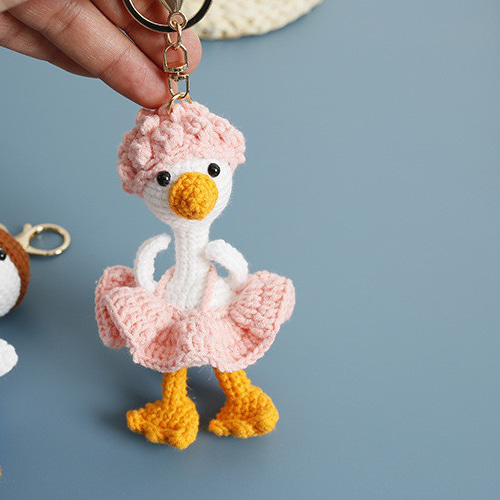 毛糸 手作り 編みぐるみ人形 キーホルダー バッグチャーム