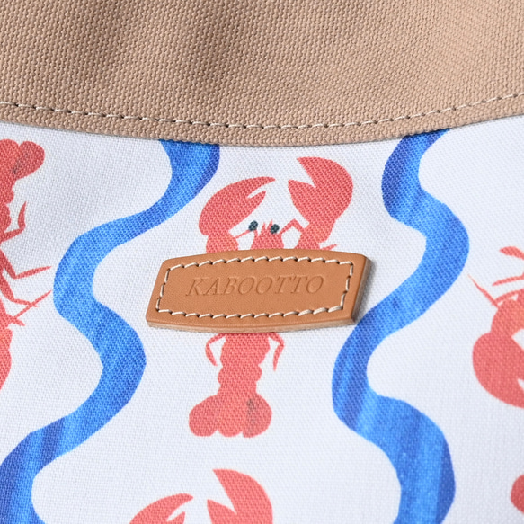 お出かけを最高に楽しく☆おちゃめなロブスターの2wayバッグ☆イタリア革で上品に 7枚目の画像