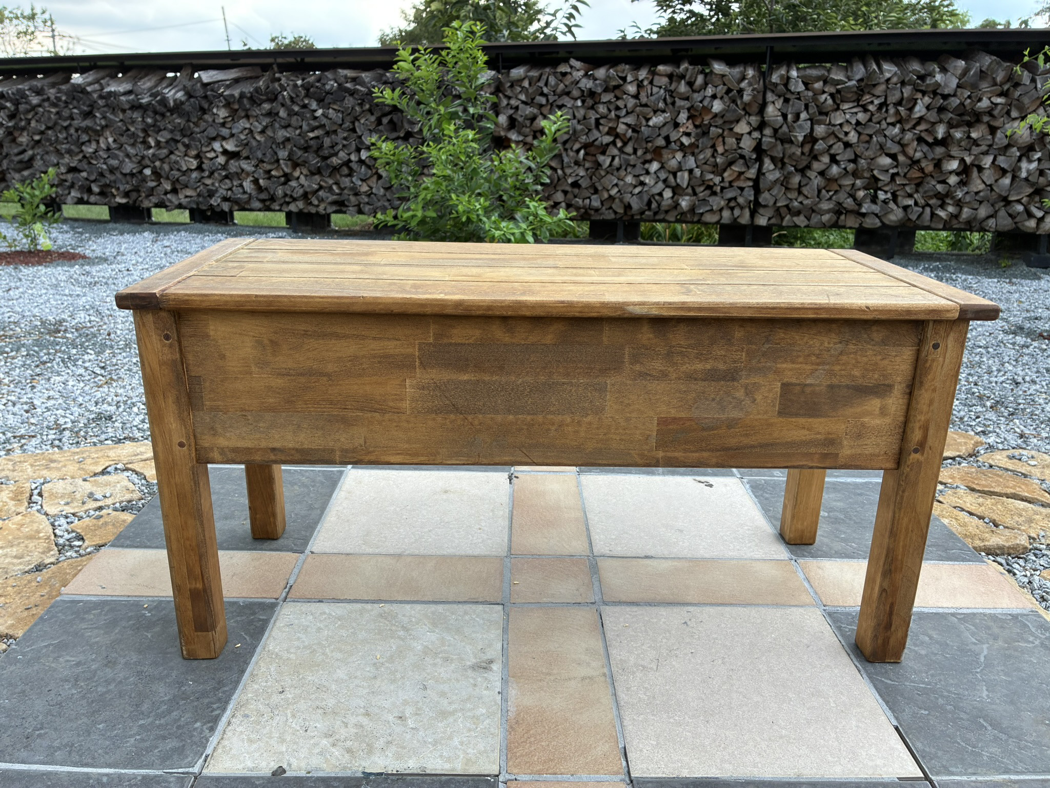 ベンチ椅子　収納付き　子割