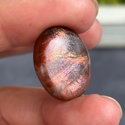 レア サンストーン ピンキッシュパープル イリデッセンス ルース 天然石 7枚目の画像