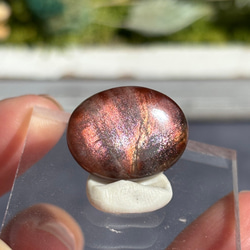 レア サンストーン ピンキッシュパープル イリデッセンス ルース 天然石 19枚目の画像