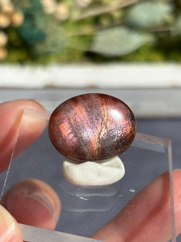 レア サンストーン ピンキッシュパープル イリデッセンス ルース 天然石 19枚目の画像