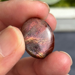 レア サンストーン ピンキッシュパープル イリデッセンス ルース 天然石 3枚目の画像