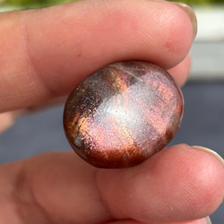 レア サンストーン ピンキッシュパープル イリデッセンス ルース 天然石 5枚目の画像